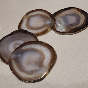 UNIQUE AF!! Boho Natural 4.5-5" Agate Coa…